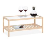 Relaxdays table basse rectangulaire 2 niveaux bois et verre h x l x p : 35 x 80 x 40 cm pour le salon ... Relaxdays table basse rectangulaire 2 niveaux bois et verre h x l x p : 35 x 80 x 40 cm pour le salon ...