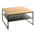 Table basse coloris noir - ch�ne - longueur 70 x profondeur 70 x hauteur 40 cm