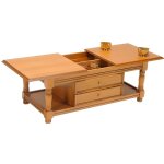 Table basse darcy - coffre de rangement - coloris naturel