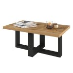 Table basse design rectangulaire collection coxi coloris chêne et noir Table basse design rectangulaire collection coxi coloris chêne et noir