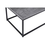 Table basse ewing ? effet pierre grise et m�tal ? design rectangulaire