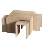Table basse gigogne polyvalente mlamin effet bois - oviala