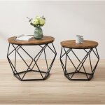 Tables basses gigognes - vasagle - style industriel - 50 x 40 cm et 40 x 36 cm - marron rustique et noir ... Tables basses gigognes - vasagle - style industriel - 50 x 40 cm et 40 x 36 cm - marron rustique et noir ...