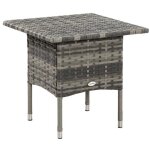 Table basse de jardin - outsunny - style cosy chic - rsine tresse - aspect rotin gris