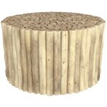 Table basse de jardin ronde en rondins de teck d70 cm - imani - rendez - vous déco Table basse de jardin ronde en rondins de teck d70 cm - imani - rendez - vous déco