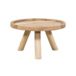 Table basse de jardin ronde en teck d. 55 cm - naturel clair - tulum de mylia