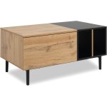 Table basse - lona - rectangulaire - ch�ne artisan / noir - 100 x 465 x 55 cm