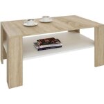 Table basse lorient table de salon rectangulaire avec 1 �tag�re espace de rangement ouvert en m�lamin� ...