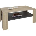 Table basse lorient table de salon rectangulaire avec 1 �tag�re espace de rangement ouvert en m�lamin� ...