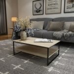 Table basse - made4us - chany - double plateau - design industriel Table basse - made4us - chany - double plateau - design industriel