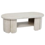 Table basse en mdf effet bois blanc - oviala Table basse en mdf effet bois blanc - oviala