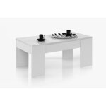 Table basse modulable coloris blanc artic - 45 x 100 x 50 cm Table basse modulable coloris blanc artic - 45 x 100 x 50 cm