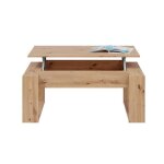 Table basse modulable en mélamine coloris chêne - hauteur 45 x longueur 105 x profondeur 55 cm Table basse modulable en mélamine coloris chêne - hauteur 45 x longueur 105 x profondeur 55 cm