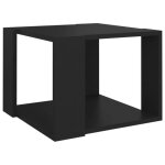 Table basse - mothinessto - ly1384 - noir - bois ding�nierie - 40x40x30 cm