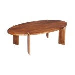 Table basse exotique ovale bois de manguier massif reva Table basse exotique ovale bois de manguier massif reva