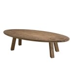 Macabane andrian - table basse ovale marron bois pin recyclé Macabane andrian - table basse ovale marron bois pin recyclé