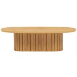 Table basse ovale en mlamin bois - oviala