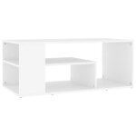 Table basse ovonni blanc 100x50x40 cm - contemporain - design - espace de rangement Table basse ovonni blanc 100x50x40 cm - contemporain - design - espace de rangement