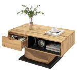 Table basse rectangulière avec tiroir et espace de rangement en bois table de salon bout de canapé couleur ... Table basse rectangulière avec tiroir et espace de rangement en bois table de salon bout de canapé couleur ...
