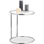 Table basse - relaxdays - ronde - métal - argenté - contemporain - design Table basse - relaxdays - ronde - métal - argenté - contemporain - design