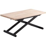 Table basse relevable extensible en bois et métal coloris chêne nordiquenoir - longueur110 - 114 x profondeur5 ... Table basse relevable extensible en bois et métal coloris chêne nordiquenoir - longueur110 - 114 x profondeur5 ...