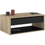 Table basse relevable - ostara - rectangulaire - chêne / noir - relevable - 110 x 65 x 45 / 672 cm Table basse relevable - ostara - rectangulaire - chêne / noir - relevable - 110 x 65 x 45 / 672 cm