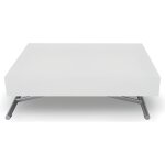 Table basse relevable sundance blanc laqu�