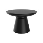 Table basse ronde en m�tal noir d60 cm - gomez - rendez - vous d�co