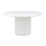 Table basse ronde en b�ton blanc cass� - lulli - rendez - vous d�co