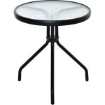 Outsunny - table bistro de jardin - m�tal - 50x50x55cm - noir