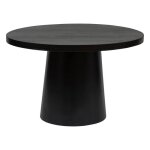 Table basse ronde en bois de manguier coloris noir - diamètre 120 x hauteur 76 cm Table basse ronde en bois de manguier coloris noir - diamètre 120 x hauteur 76 cm