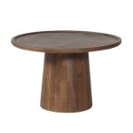 Table basse ronde en bois massif collection jakarta - style ethnique et design - diamètre 65cm Table basse ronde en bois massif collection jakarta - style ethnique et design - diamètre 65cm