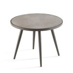 Table basse ronde de jardin plateau en cramique - oviala