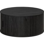 Table basse - ronde - en mdf - noir - essentiel - diam�tre 80 cm hauteur 36 cm - ronin