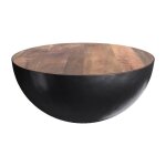 Table basse ronde en bois massif et métal d70 cm - tajy - rendez - vous déco Table basse ronde en bois massif et métal d70 cm - tajy - rendez - vous déco
