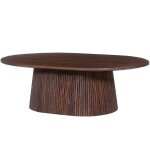 Table basse - rousseau - miguel - ovale - bois massif - marron foncé Table basse - rousseau - miguel - ovale - bois massif - marron foncé