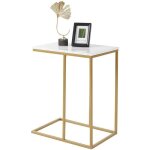 Table basse salon 45x30x55cm en marbre blanche table dappoint bout de canap� pour sallon chambre bureau ...