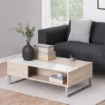 Table basse / table de salon - kostrena - 110x60 cm - chêne sonoma - style contemporain - plateau relevable ... Table basse / table de salon - kostrena - 110x60 cm - chêne sonoma - style contemporain - plateau relevable ...