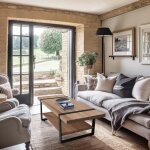 Table basse sintra 120x60cm / d�cor ch�ne blanchi et m�tal noir