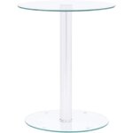Table basse - trahoo - transparent 40cm verre trempé - contemporain design rond Table basse - trahoo - transparent 40cm verre trempé - contemporain design rond