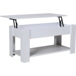 Table basse plateau relevable utah 100x50cm / blanc Table basse plateau relevable utah 100x50cm / blanc
