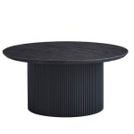 Table basse vagos ? effet bois brun foncé ? ronde ? diamètre 80 cm ? design élégant et robuste Table basse vagos ? effet bois brun foncé ? ronde ? diamètre 80 cm ? design élégant et robuste