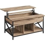 Table basse - vasagle - plateau relevable - rangement ouvert - compartiment cach