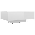 Table basse - vidaxl - blanc brillant - rectangulaire - contemporain - design