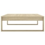 Table basse - vingvo - swt(808633) - chne sonoma - 100x100x35 cm - agglomr