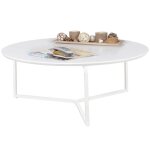 Table basse - wohnling - rondo Ø 80 cm - blanc - mat - classique - intemporel Table basse - wohnling - rondo Ø 80 cm - blanc - mat - classique - intemporel