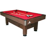 Table de billard saphir 6ft - cougar - marron / rouge - pieds r�glables - accessoires inclus