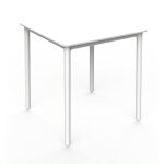 Table - resol - marsella - 70x70 cm - blanc - design l�ger et amovible