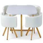 Table et chaises scandinaves oslo blanc