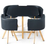 Table et chaises scandinaves oslo noir